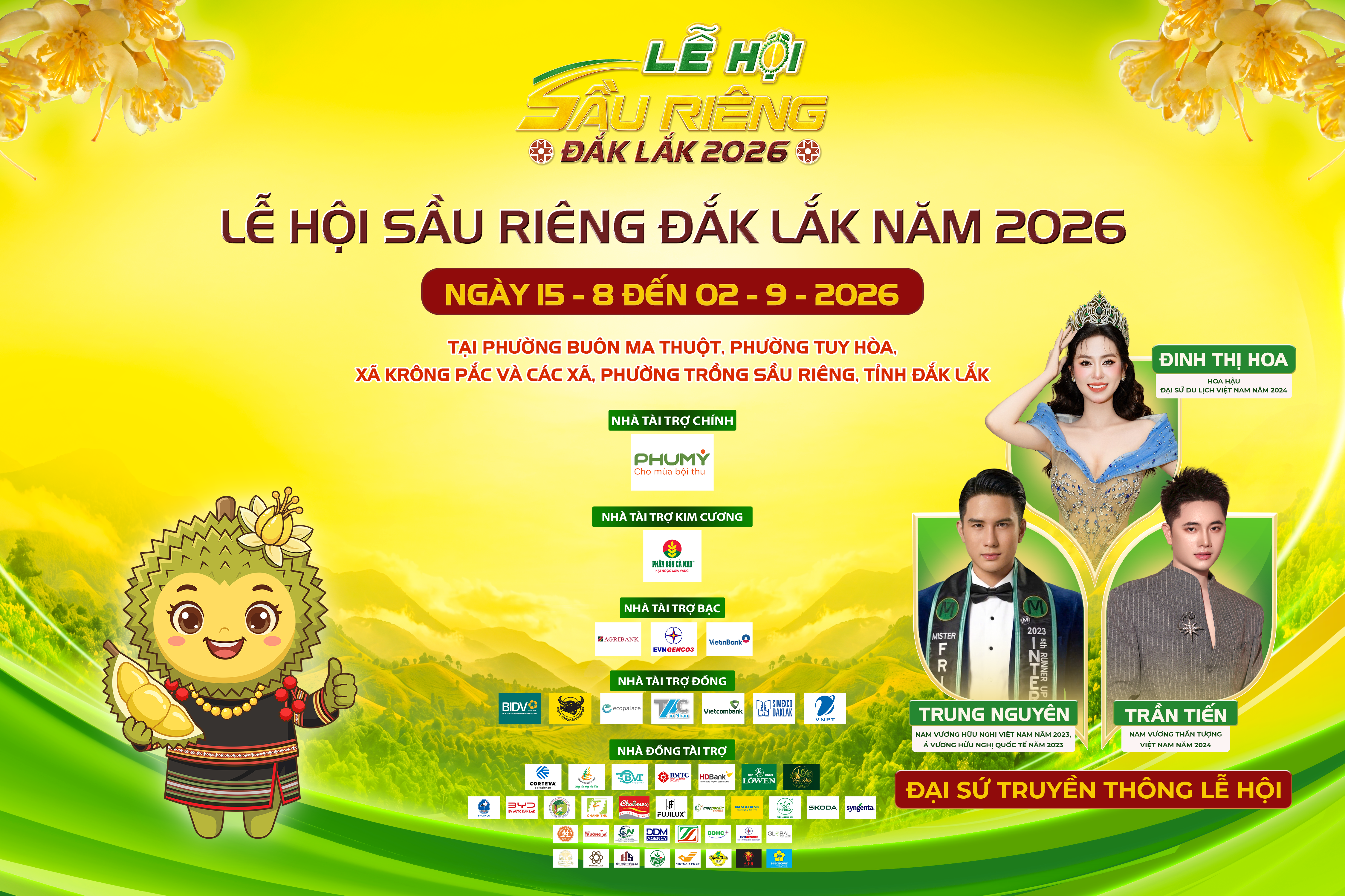 THÔNG BÁO CHƯƠNG TRÌNH LỄ HỘI SẦU RIÊNG ĐẮK LẮK NĂM 2026